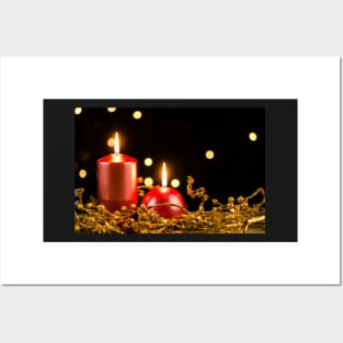 Christmas candles Posters and Art